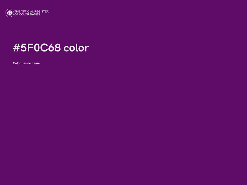 #5F0C68 color image