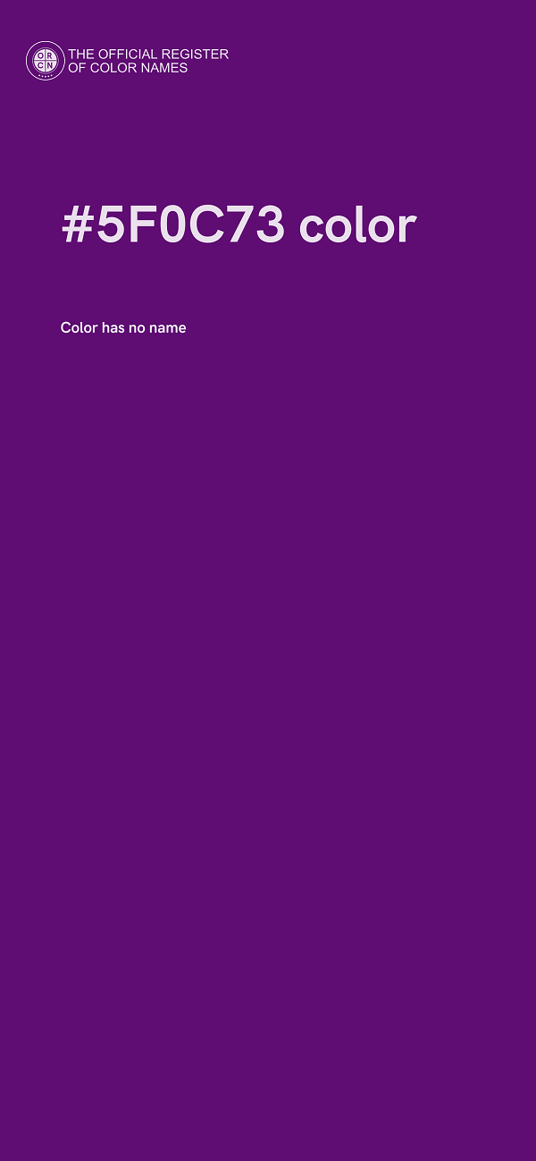 #5F0C73 color image