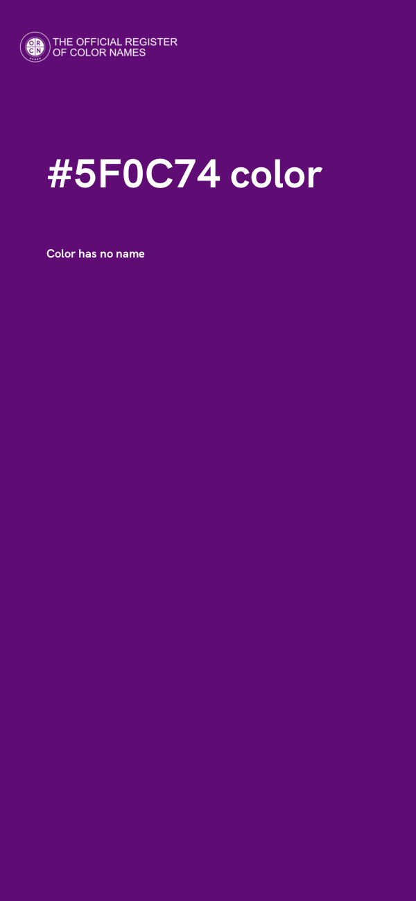 #5F0C74 color image