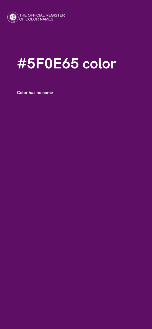 #5F0E65 color image