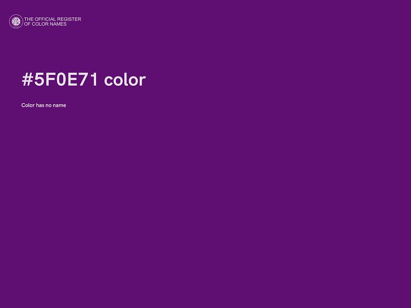 #5F0E71 color image