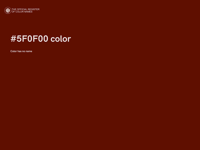 #5F0F00 color image