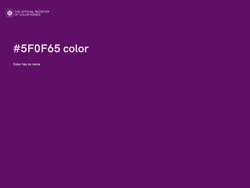 #5F0F65 color image