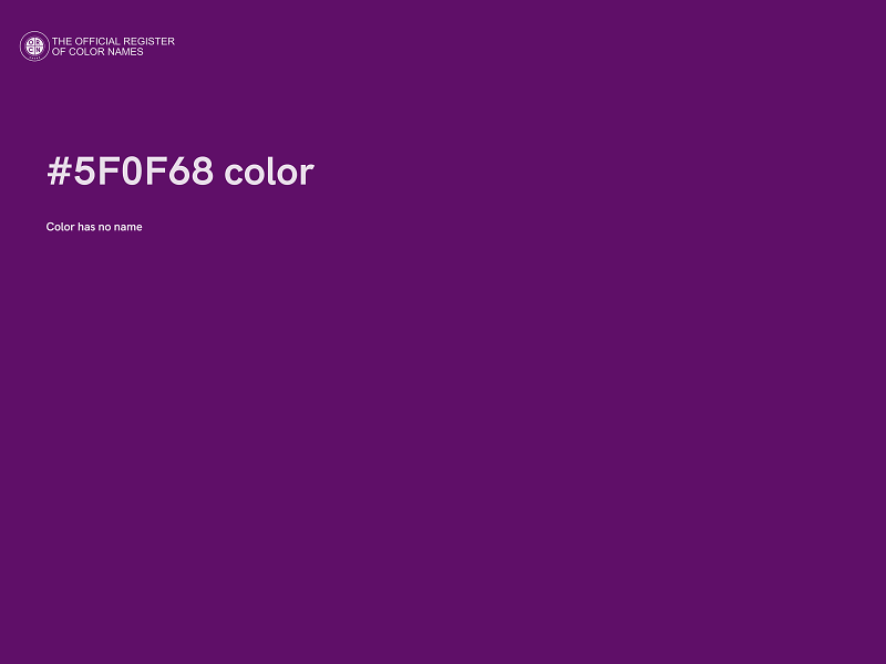 #5F0F68 color image