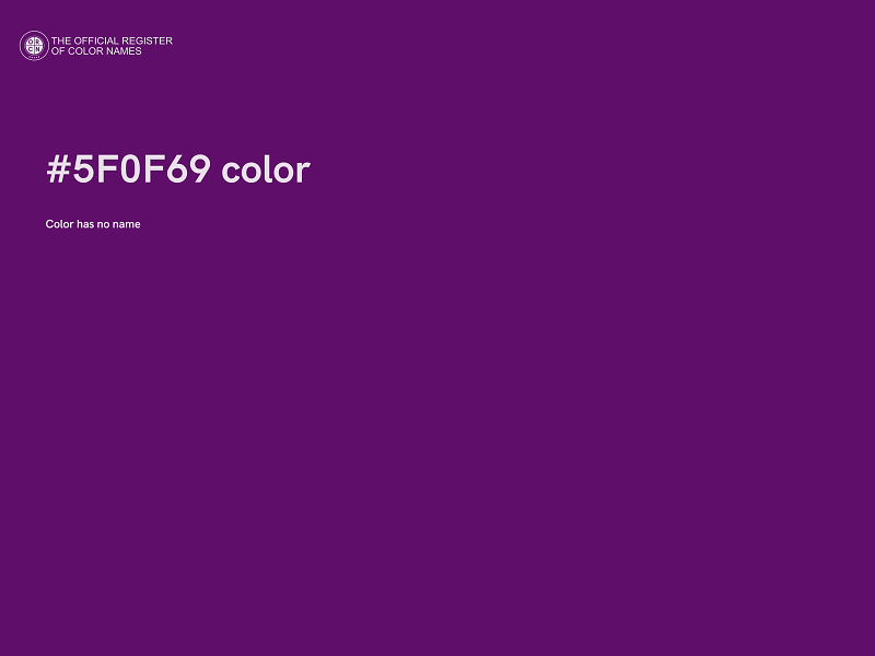 #5F0F69 color image