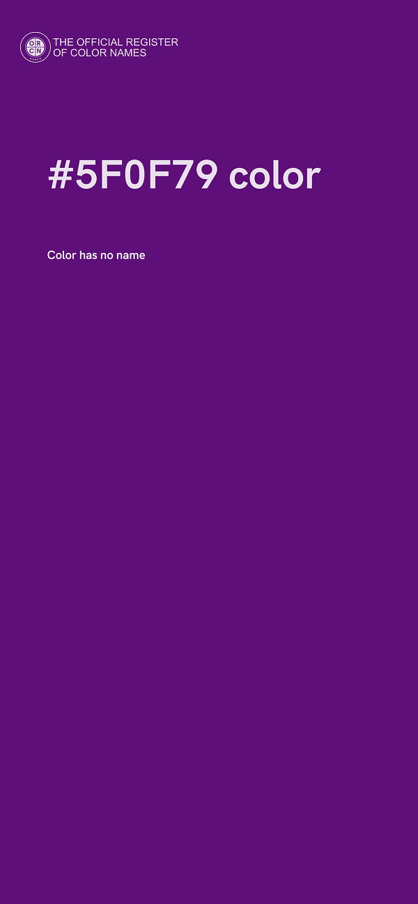 #5F0F79 color image