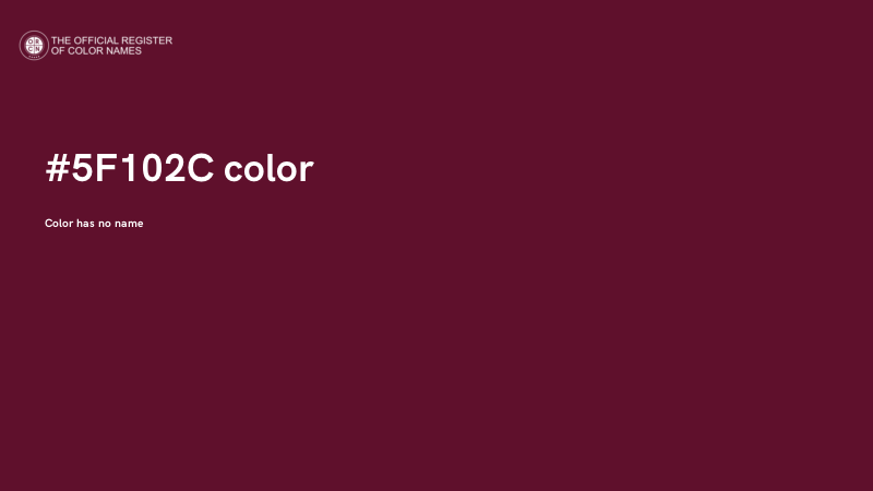 #5F102C color image