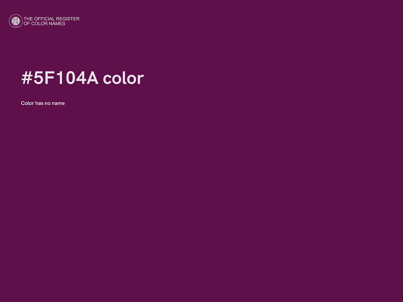 #5F104A color image