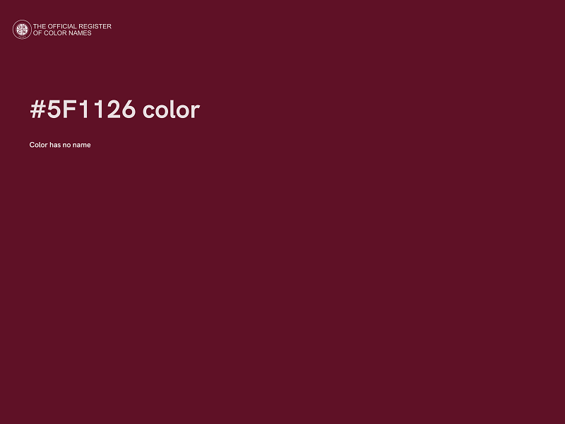 #5F1126 color image