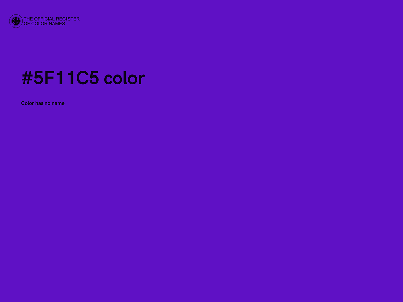 #5F11C5 color image