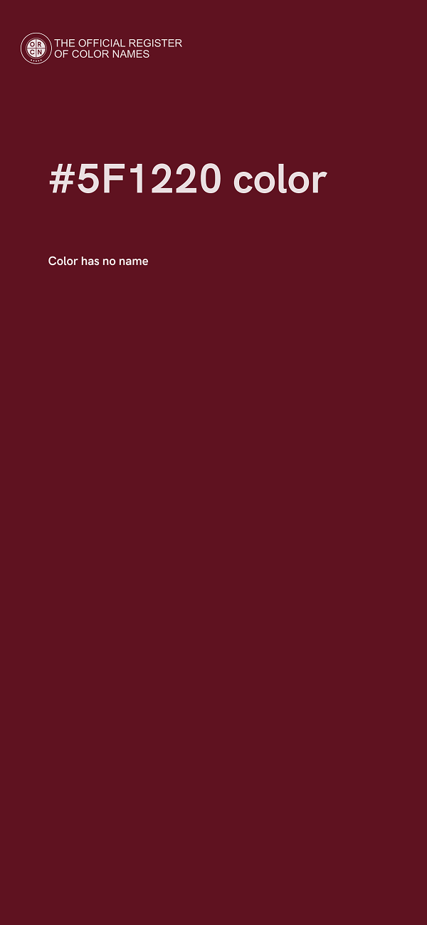 #5F1220 color image