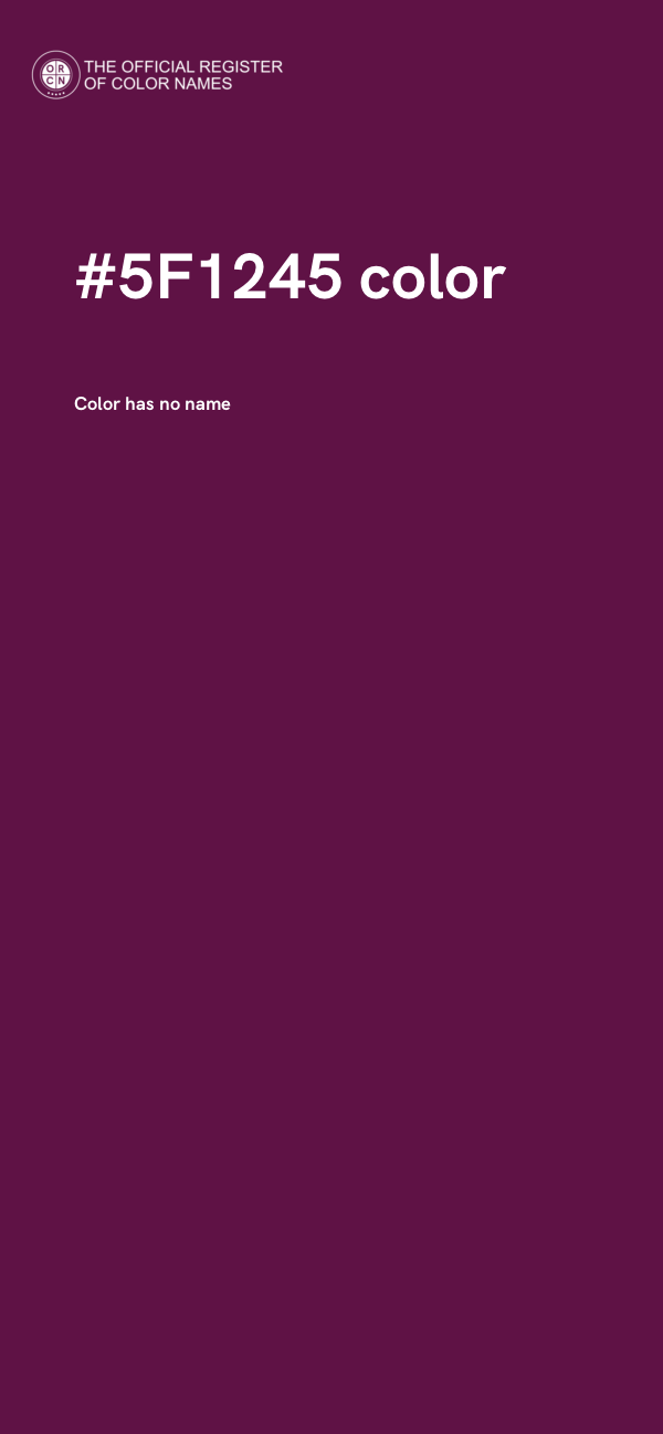 #5F1245 color image