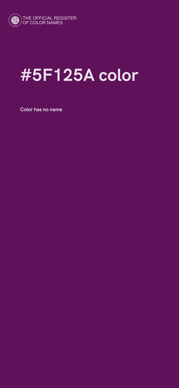 #5F125A color image