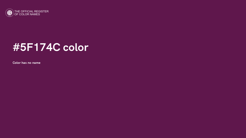 #5F174C color image