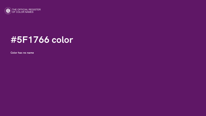 #5F1766 color image