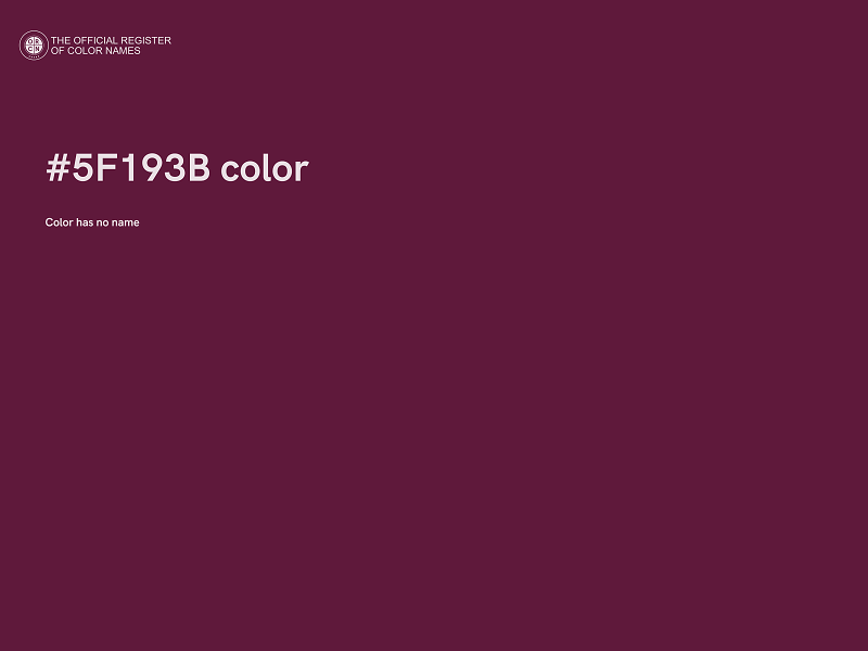 #5F193B color image