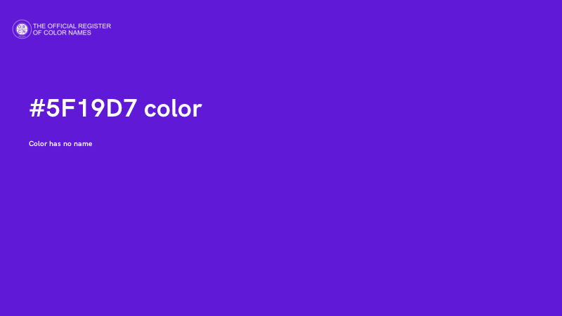 #5F19D7 color image