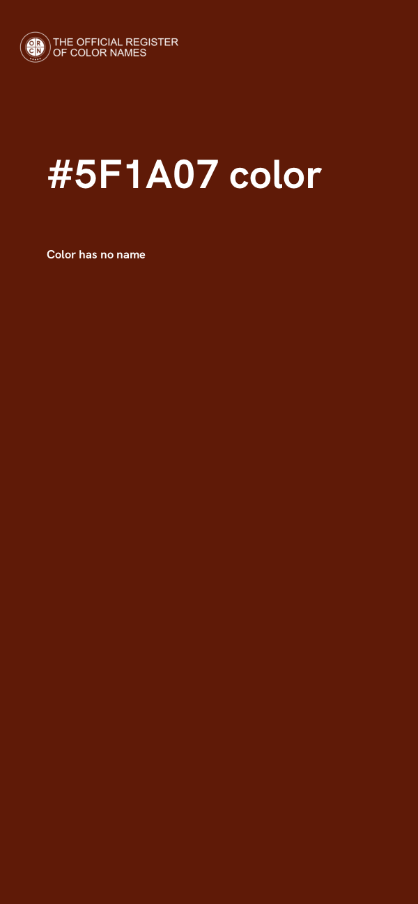 #5F1A07 color image