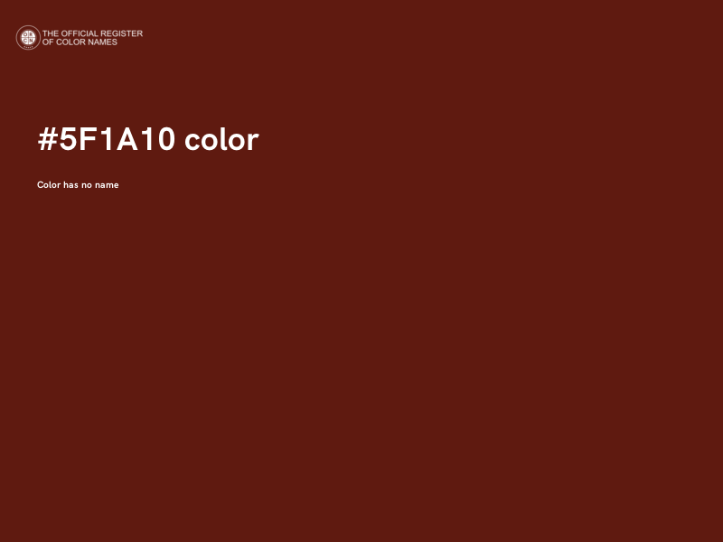 #5F1A10 color image