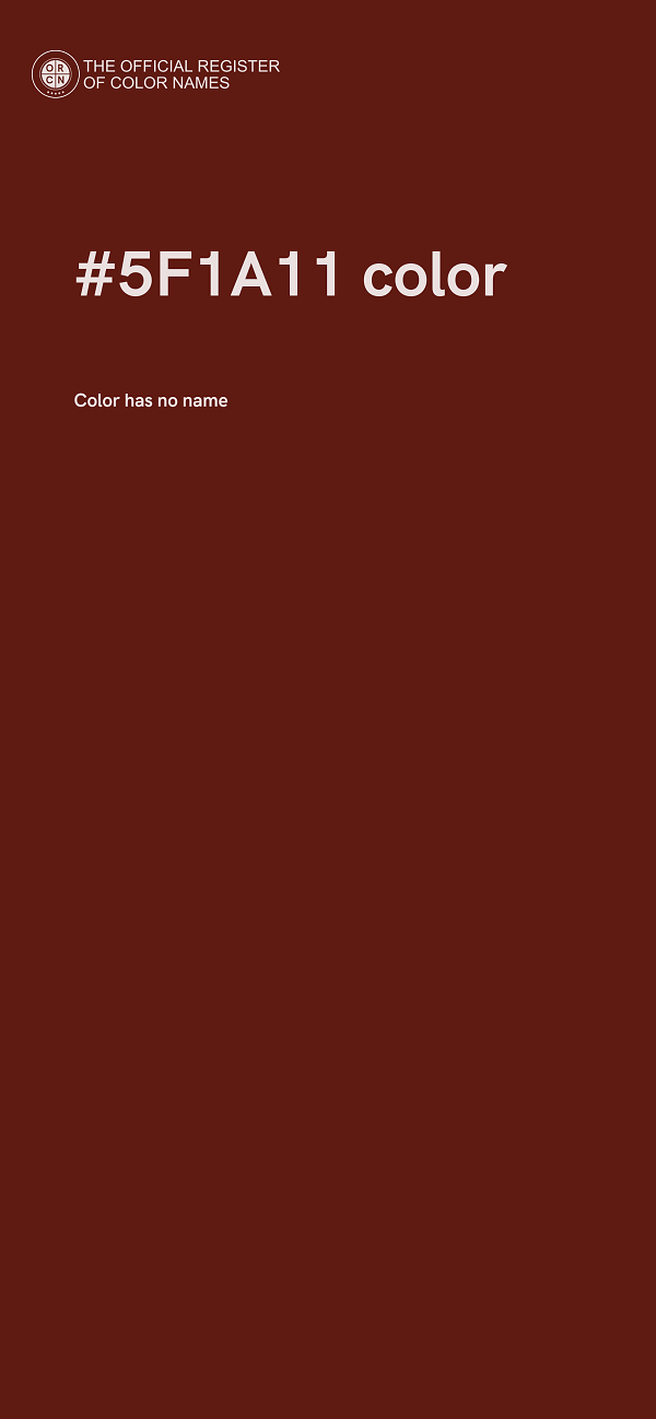 #5F1A11 color image