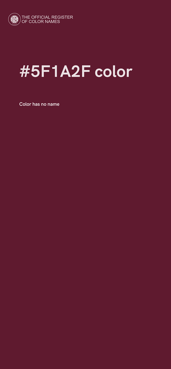 #5F1A2F color image