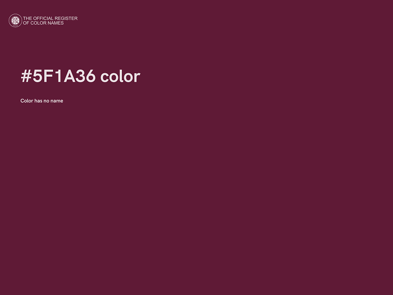 #5F1A36 color image