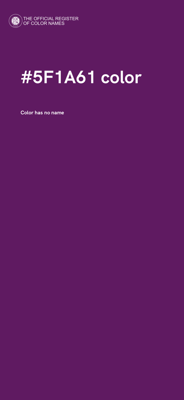 #5F1A61 color image