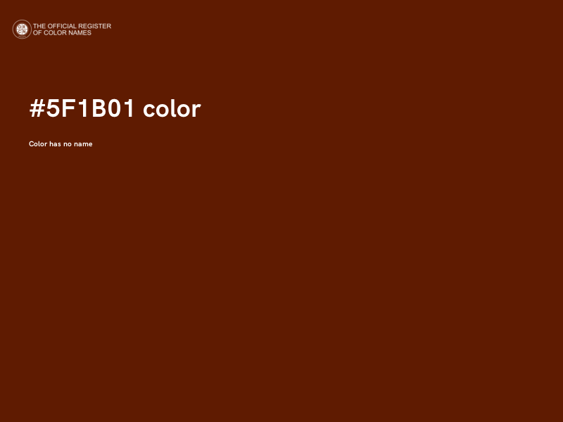 #5F1B01 color image