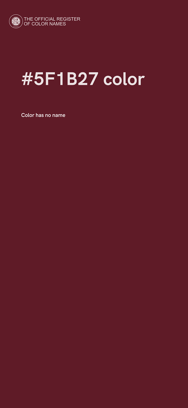 #5F1B27 color image