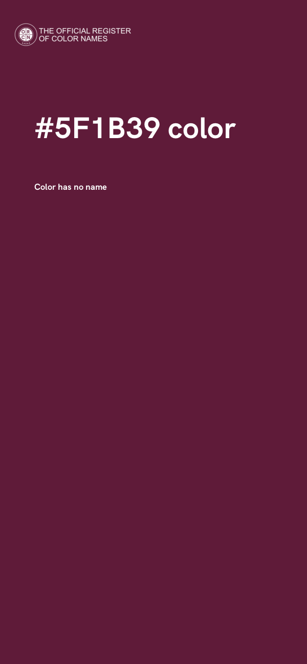 #5F1B39 color image