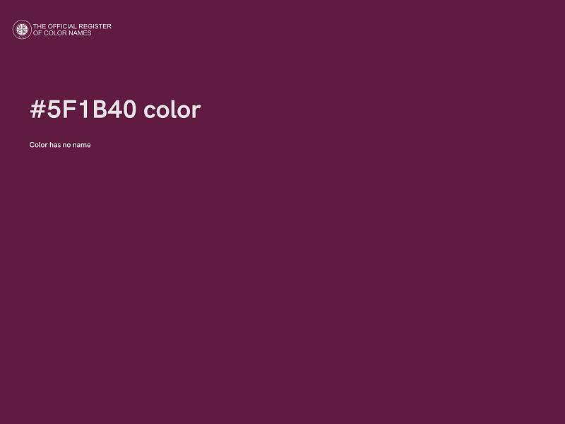#5F1B40 color image