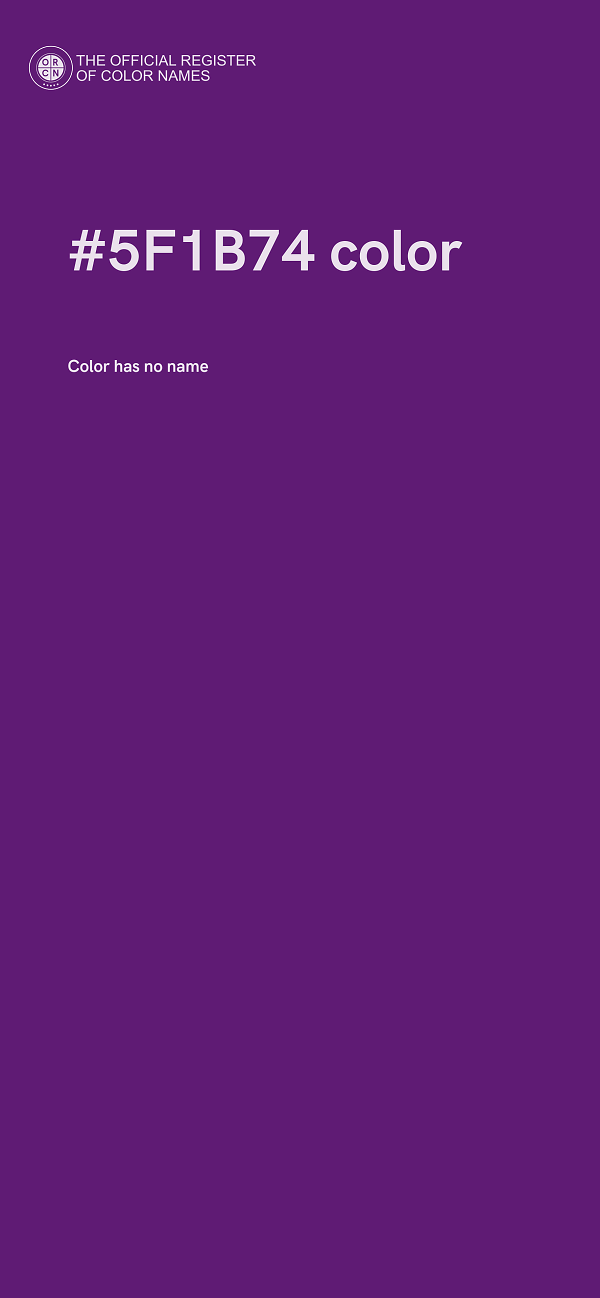 #5F1B74 color image