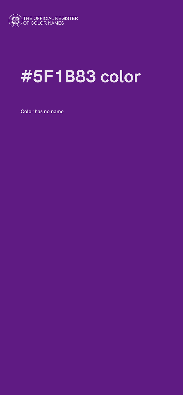 #5F1B83 color image