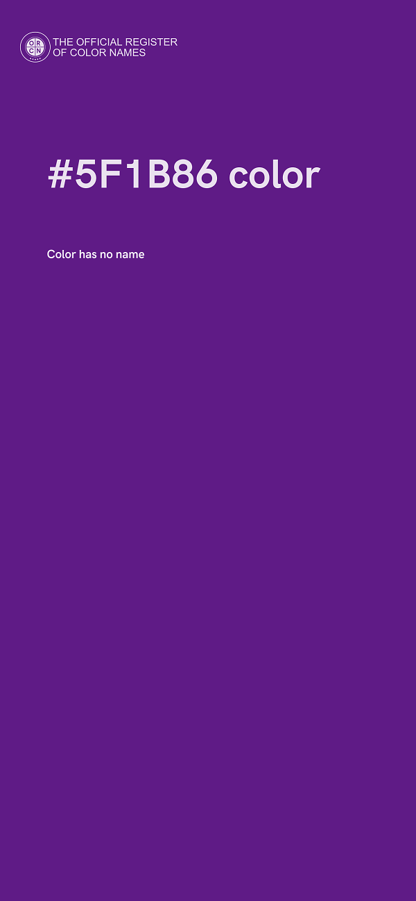 #5F1B86 color image