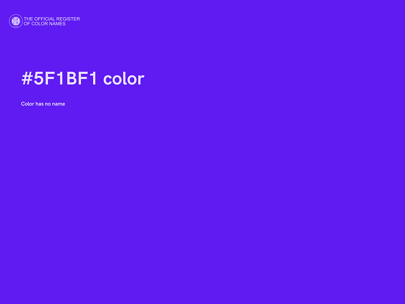 #5F1BF1 color image