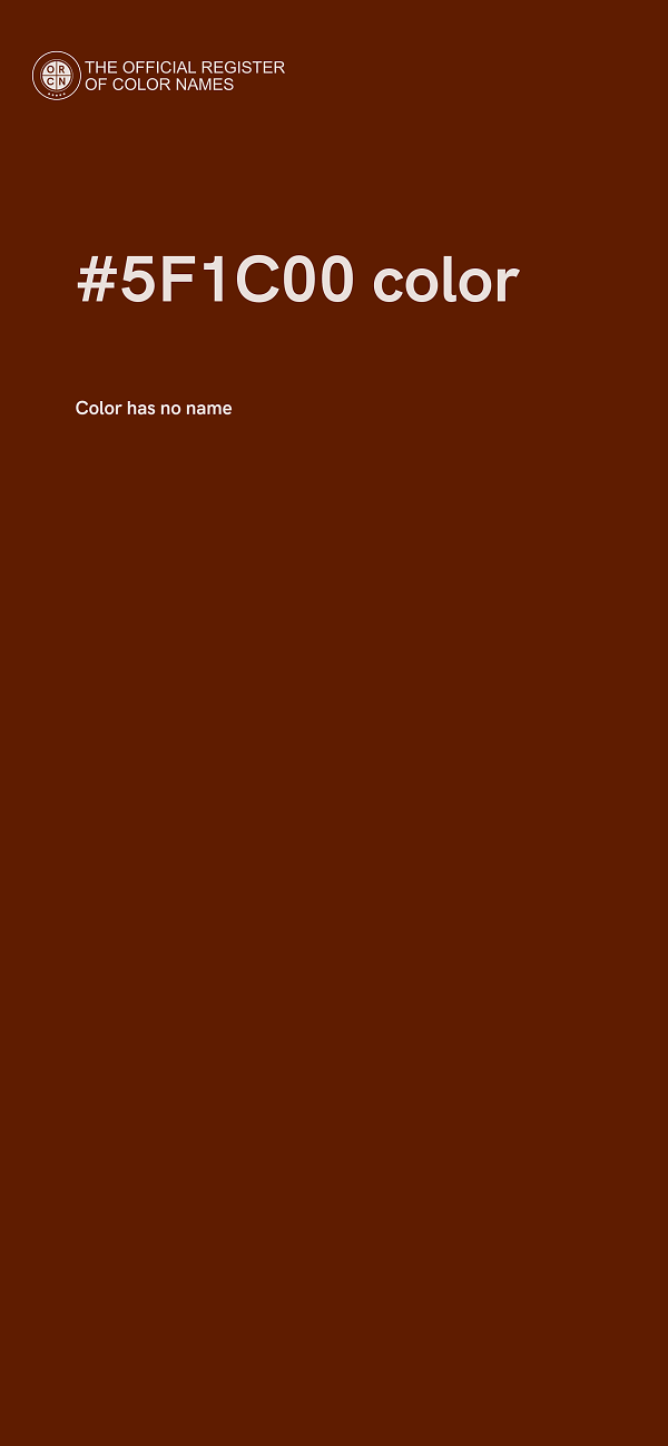 #5F1C00 color image