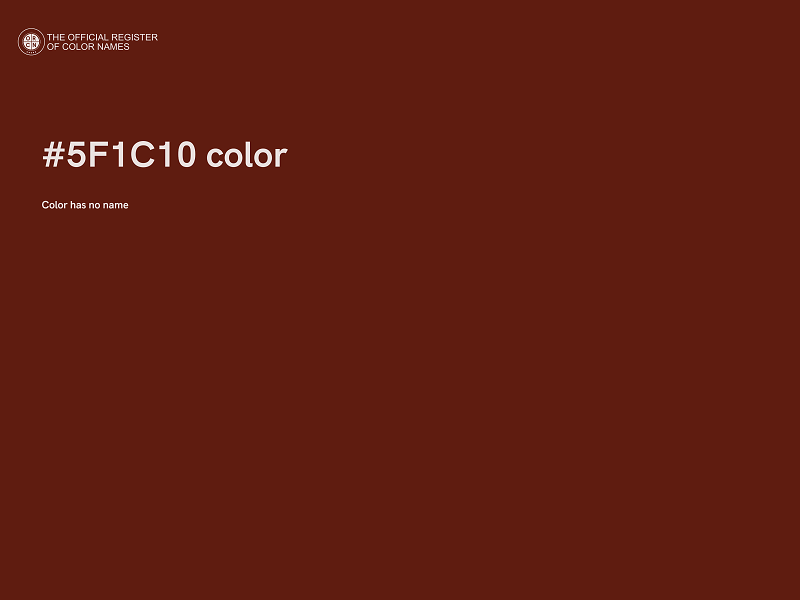 #5F1C10 color image