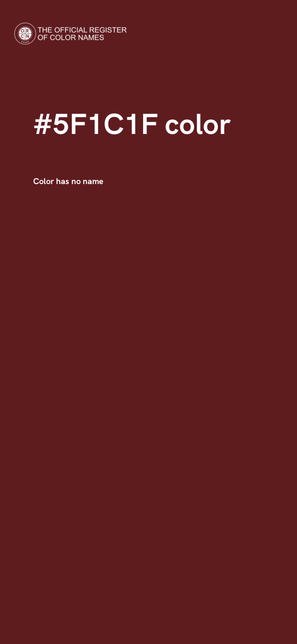 #5F1C1F color image