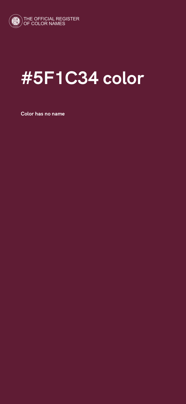 #5F1C34 color image