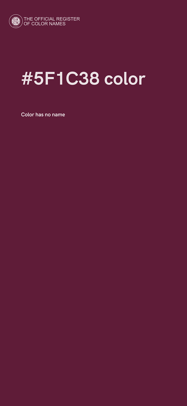#5F1C38 color image