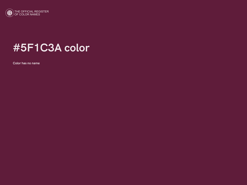 #5F1C3A color image