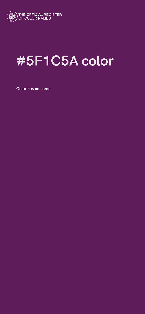 #5F1C5A color image