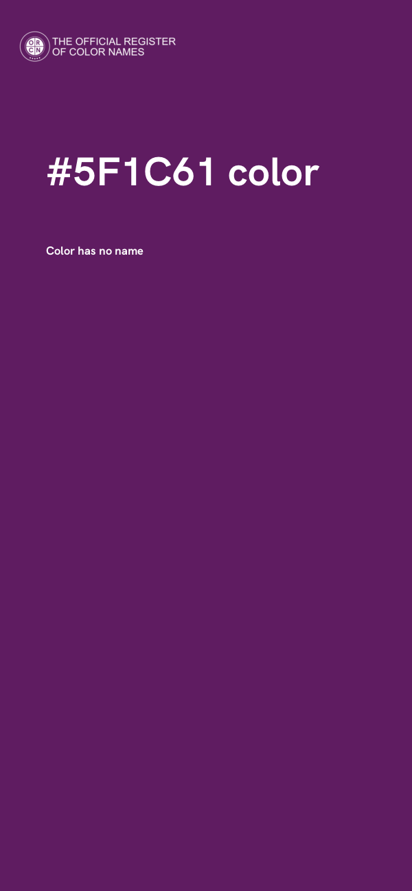 #5F1C61 color image