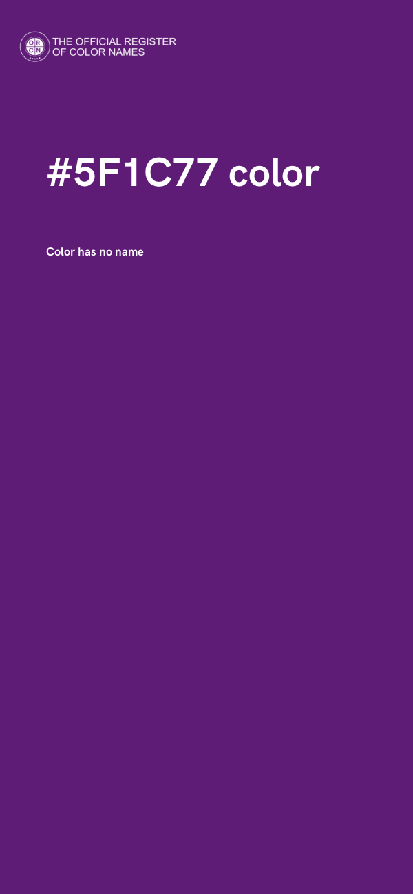 #5F1C77 color image