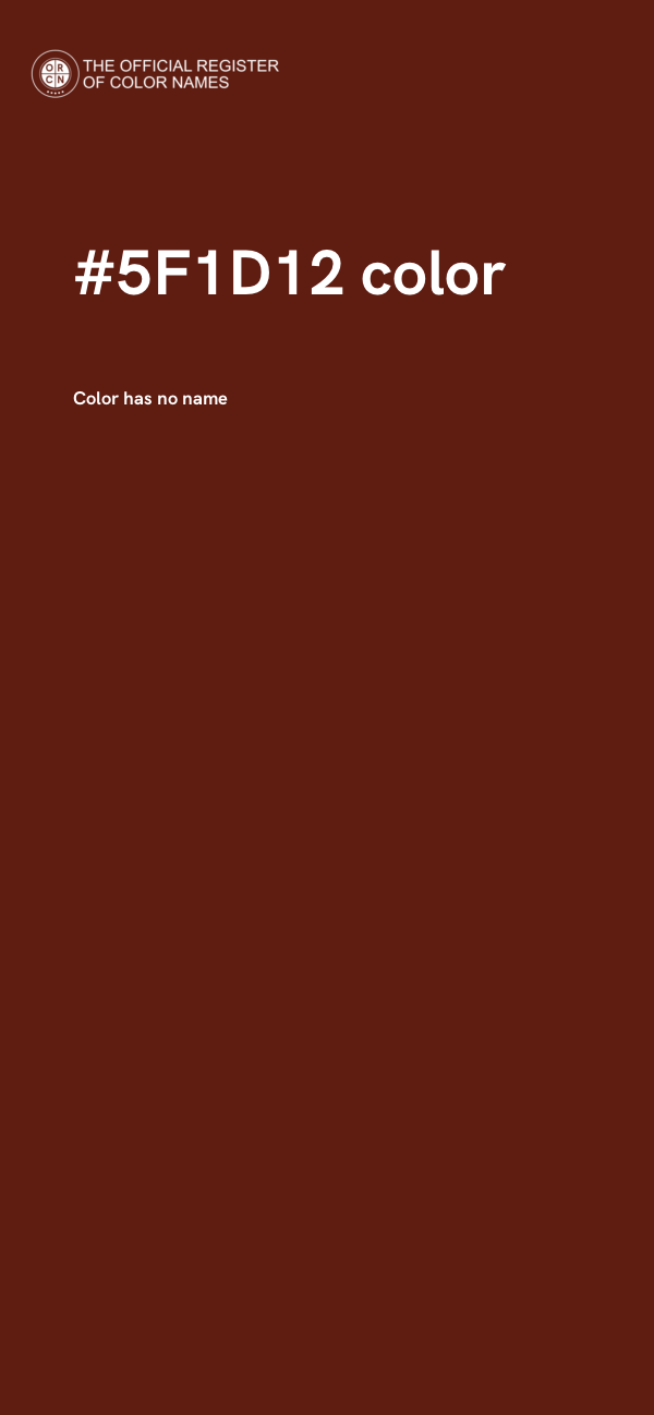 #5F1D12 color image