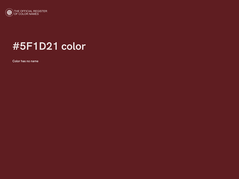 #5F1D21 color image