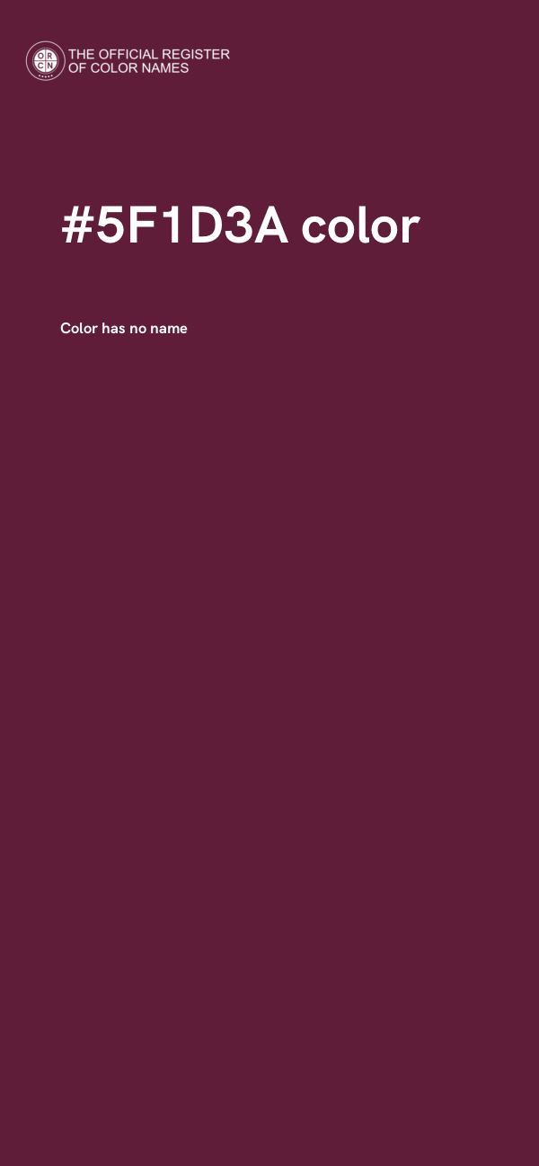 #5F1D3A color image