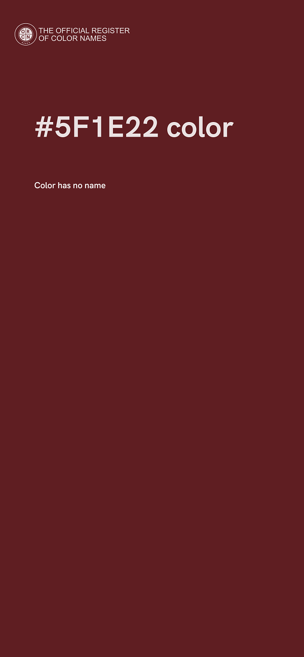 #5F1E22 color image