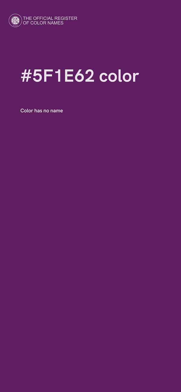 #5F1E62 color image