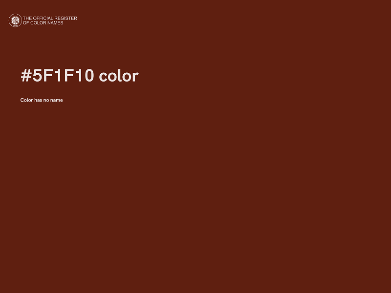 #5F1F10 color image